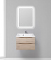 Тумба с раковиной подвесная BelBagno Marino 650 Rovere Grigio, 650x450x530, MARINO-650-2C-SO-RG-P/BB650/450-LV-MR-PR
