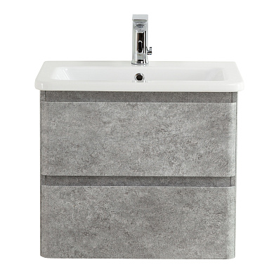 ALBANO-CER База под раковину подвесная с двумя выкатными ящиками, Cemento Verona Grigio, 500x450x500, ALBANO-CER-500-2C-SO-CVG