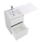 Тумба с раковиной напольная,левая, BelBagno KRAFT-LVD-580/1200-2C-PIA-BO Bianco Opaco
