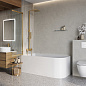 Душевая шторка на ванну BelBagno LUCE-VF-11-100/145-C-ORO