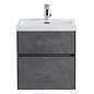 Тумба подвесная с раковиной из литьевого мрамора BelBagno PIETRA MINI 50AS Stucco Cemento