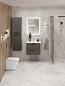 Тумба подвесная с керамической раковиной, Belbagno DUE, 50 см, Оружейная сталь DUE-500-2C-SO-GM-P+BB-8076-3-50+RS333MBSN.4/160