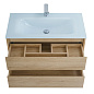 Тумба с раковиной подвесная Belbagno KRAFT 900, Rovere Nebrasca Nature, 910х460х515, KRAFT-900-2C-SO-RNN/BB910/465-LV-VTR-BL