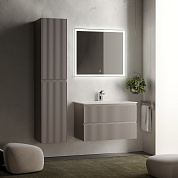 Тумба с керамической раковиной подвесная, SANCOS Snob R, 80 см Doha Soft SNR80SM+CN7012