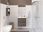 Тумба с раковиной подвесная BelBagno UNO-MINI-700-2C-SO-СO Бежевый матовый, раковина белая BB-8099-3-70