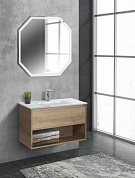 Тумба подвесная со стеклянной раковиной BelBagno KRAFT 80 см Rovere Nebrasca Nature
