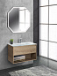 Тумба подвесная со стеклянной раковиной BelBagno KRAFT 80 см Rovere Nebrasca Nature