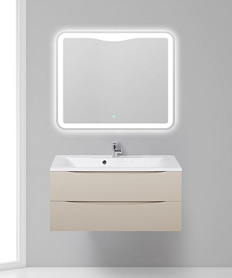 Тумба с раковиной подвесная BelBagno Marino 1000 , Crema Opaco, 1000x445x500, MARINO-1000-2C-SO-CO-P/BB1000/445-LV-MR-PR