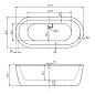Ванна акриловая отдельностоящая Belbagno BB12-1775