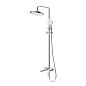 Душевая стойка со смесителем и изливом, верхним и ручным душем Belbagno ALBANO-VSCM-CRM хром