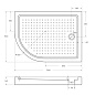 Акриловый поддон ассиметричный, правый CEZARES TRAY-A-RH-120/90-550-15-W-R