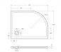 Поддон из искусственного мрамора BelBagno TRAY-MR-UNO-RH-120/90-550-35-W-R-BO