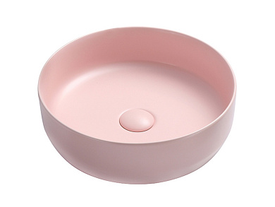 Умывальник чаша накладная круглая (цвет Розовый Матовый) Ceramica Nova Element 390*390*120мм