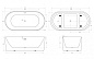 Ванна акриловая отдельностоящая матовая Belbagno BB411-1700-800-MATT