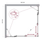 Душевой уголок BelBagno LUCE-AH-22-130/125-C-Cr