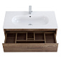 Тумба с раковиной подвесная Belbagno KRAFT 1000, Rovere Tabacco, 1000x460x500, KRAFT-1000-1C-SO-RT/LOV-1000-LVB