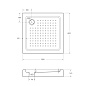 Акриловый поддон CEZARES TRAY-A-A-80-15-W