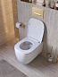 Унитаз подвесной безободковый с сиденьем и смывом ТОРНАДО CEZARES КОМФОРТ (COMFORT) CZR-380-TH-TOR/SC