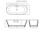 Ванна из искусственного камня Solid Surface CEZARES КОМФОРТ (COMFORT) CZR-COMFORT-170-75-53-SSB-HND с ручкой