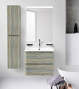 Тумба подвесная с раковиной из литьевого мрамора BelBagno ALBANO 60 Pino Scania
