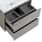 KRAFT 39 База под раковину с двумя выкатными ящиками, Cemento Grigio, 710х390х515, KRAFT 39-700/390-2C-SO-CG