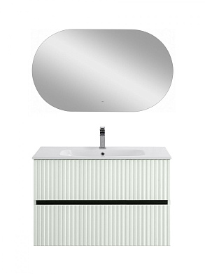 Тумба подвесная с керамической раковиной, Art&Max TORINO, 90 см лотос AM-TORINO-900-2C-SO-LO-P+AM7110-90