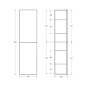 Шкаф подвесной BelBagno DUE-1500-2A-SC-RN-P Rovere Nature