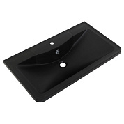 Раковина из искусственного камня Belbagno 800х455х145, BB800/455-LV-ART-ALR-NERO, черный матовый