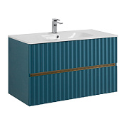 ELEGANT База под раковину подвесная с двумя выкатными ящиками, 100 см AM-ELEGANT-1000-2C-SO-AQ-P аквамарин