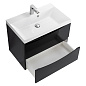 Тумба с раковиной подвесная BelBagno Marino 700 Nero Lucido, 700x450x500, MARINO-700-2C-SO-NL-P/BB700/450-LV-MR-AST