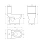 Унитаз-компакт безободковый с сиденьем  BelBagno ТУМАН (STEAM) BB130CPR/SC+BB130T