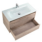 Тумба с раковиной подвесная Belbagno KRAFT 900, Rovere Galifax Bianco, 910х460х515, KRAFT-900-2C-SO-RGB/BB910/465-LV-VTR-BL