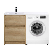 Тумба с раковиной напольная,левая,  BelBagno KRAFT-LVD-580/1200-2C-PIA-RNN Rovere Nebrasca Nature