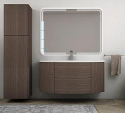Тумба с раковиной из искусственного мрамора для ванной комнаты Cezares Eden 121 см Rovere scuro Soft