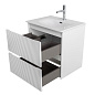 Тумба с раковиной подвесная BelBagno UNO-MINI-800-2C-SO-BO Белый матовый, раковина белая BB-8099-3-80
