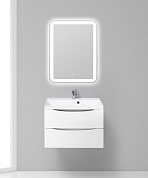 Тумба с раковиной подвесная BelBagno Marino 700 Bianco Lucido, 700x450x500, MARINO-700-2C-SO-BL-P/BB700/450-LV-MR-AST