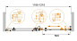 Душевая дверь CEZARES STYLUS-O-M-BF-1-120-C-Cr