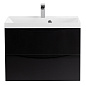 Тумба с раковиной подвесная BelBagno Marino 700 Nero Lucido, 700x450x500, MARINO-700-2C-SO-NL-P/BB700/450-LV-MR-AST