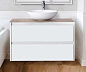 Тумба с накладной раковиной для ванной комнаты BelBagno Kraft 80 см Bianco Opaco