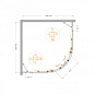 Душевой уголок CEZARES MOLVENO-R-22-90+20-C-BORO-IV