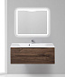 Тумба подвесная с раковиной из литьевого мрамора BelBagno MARINO 110 Rovere Moro
