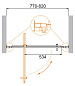 Душевая дверь CEZARES MOLVENO-BA-11-90+20-C-Cr-IV