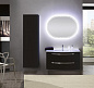 Тумба с керамической раковиной для ванной комнаты Cezares Comfort 100 см Nero Lucido
