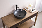 Раковина накладная керамическая, чёрная матовая Belbagno BB1315-H301