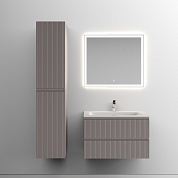Тумба с керамической раковиной подвесная, SANCOS Snob T, 80 см Doha Soft SNT80SM+CN7012