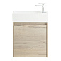 KRAFT MINI База под раковину подвесная с с распашной дверцей, Rovere Galifax Bianco, 494х256х500, KRAFT MINI-500/260-1A-SO-RGB-L