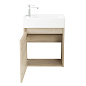 Тумба с раковиной подвесная Belbagno KRAFT MINI 500, Rovere Galifax Bianco, 494х256х500, KRAFT MINI-500/260-1A-SO-RGB-L/7045-KL