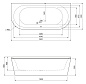 Акриловая ванна пристенная CEZARES МЕТАУРО (METAURO) METAURO-wall-180-80-40-W37
