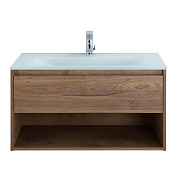 Тумба с раковиной подвесная Belbagno KRAFT 900, Rovere Tabacco, 900x460x500, KRAFT-900-1C-SO-RT/BB910/465-LV-VTR-BO