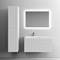 Тумба с керамической раковиной подвесная левосторонняя, SANCOS Snob T, 100 см Bianco SNT100LW+CN7014